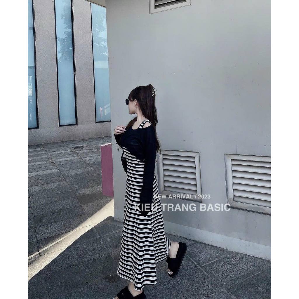 Set đầm thun dây rút