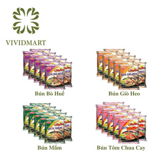 - acecook - bún hằng nga 4 vị: bò huế, bún giò heo, bún mắm, bún tôm chua cay – bún gói acecook (73-75g/gói