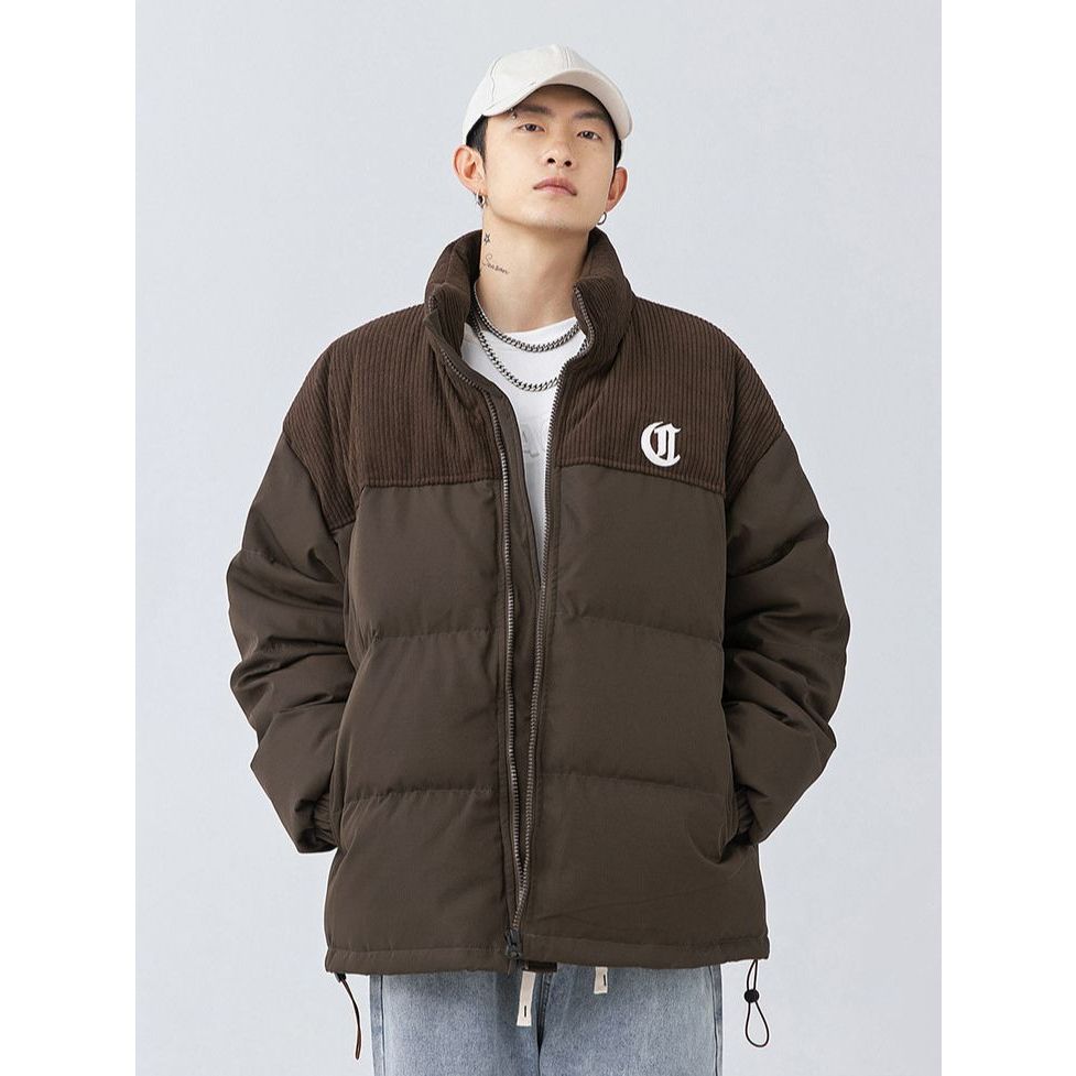 Áo phao nhung phong cách hàn quốc, áo khoác cotton unisex