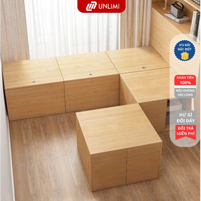 Tủ đựng đồ lắp ghép thông minh thành giường tủ đựng đồ tiện dụng thương hiệu Unlimi - Gp182/183