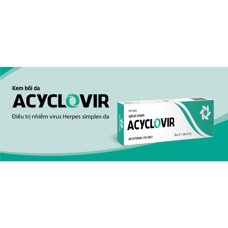 Kem Bôi Ngoài Da Acyclovir Herpes, Zona, Thủy Đậu