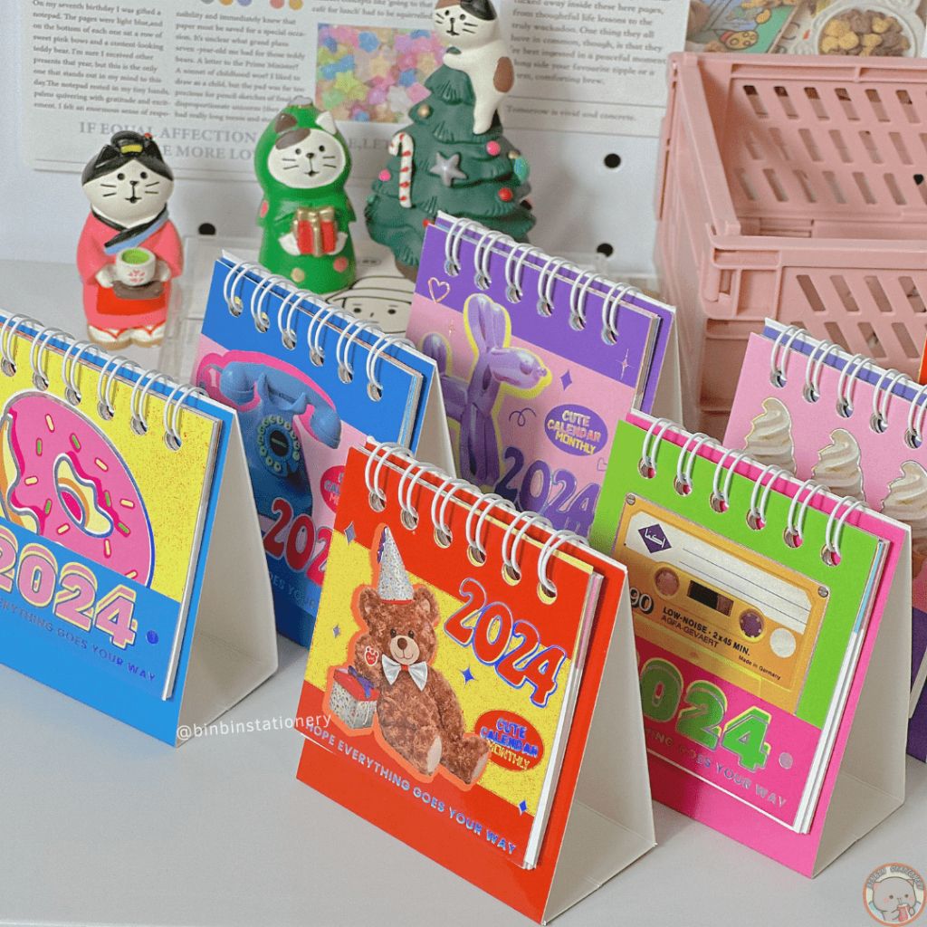 Lịch mini 2024 Go Your Way phong cách Hàn, màu sắc tươi tắn, trang trí bàn học từ 9/2023 - 12/2024 CL32024