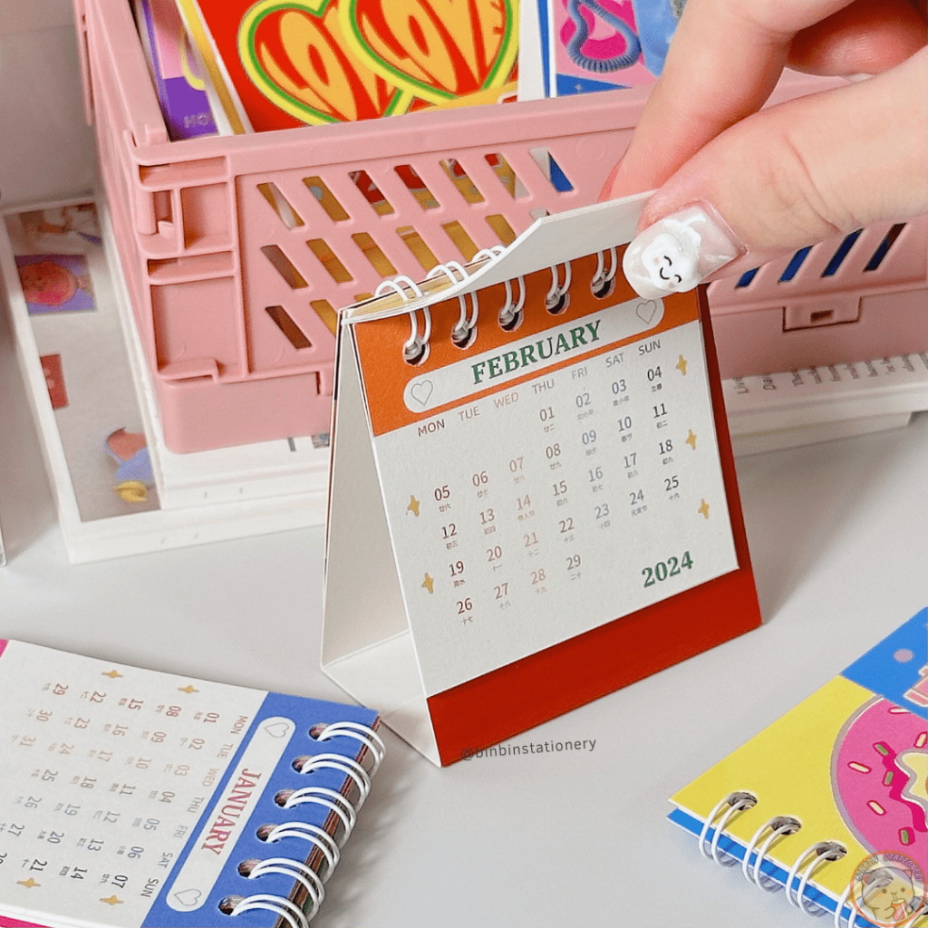 Lịch mini 2024 Go Your Way phong cách Hàn, màu sắc tươi tắn, trang trí bàn học từ 9/2023 - 12/2024 CL32024