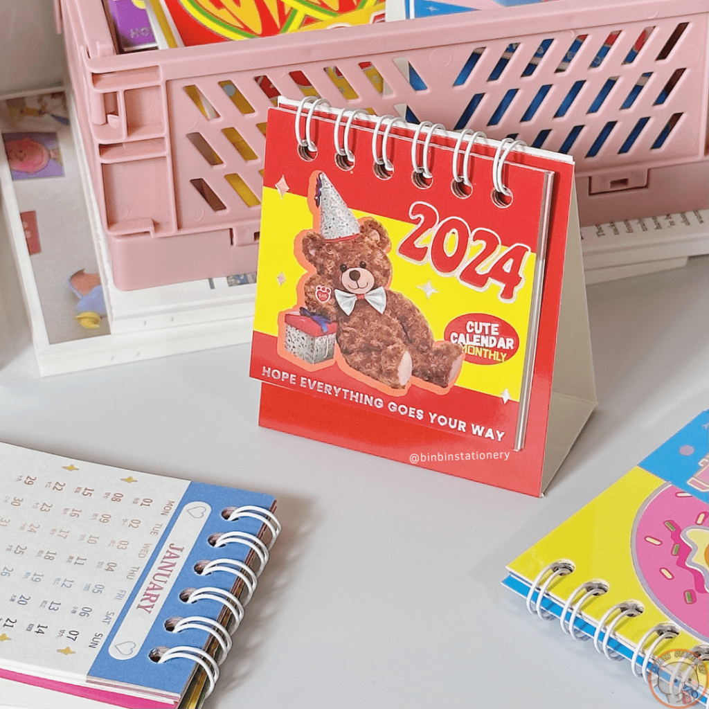 Lịch mini 2024 Go Your Way phong cách Hàn, màu sắc tươi tắn, trang trí bàn học từ 9/2023 - 12/2024 CL32024