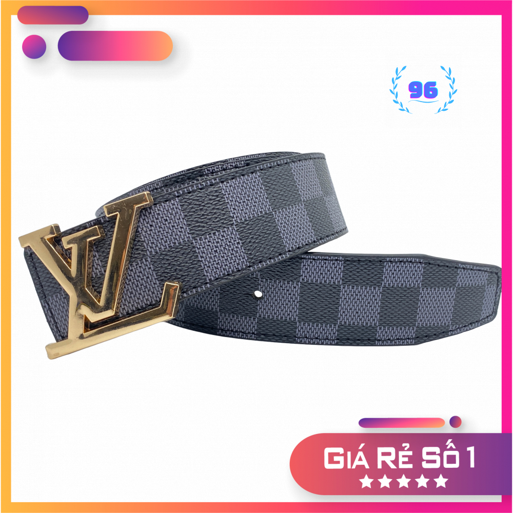 Dây thắt lưng nam LV, dây nịt nam LV, mặt kim loại nguyên khối trẻ trung thời trang TLLVS17
