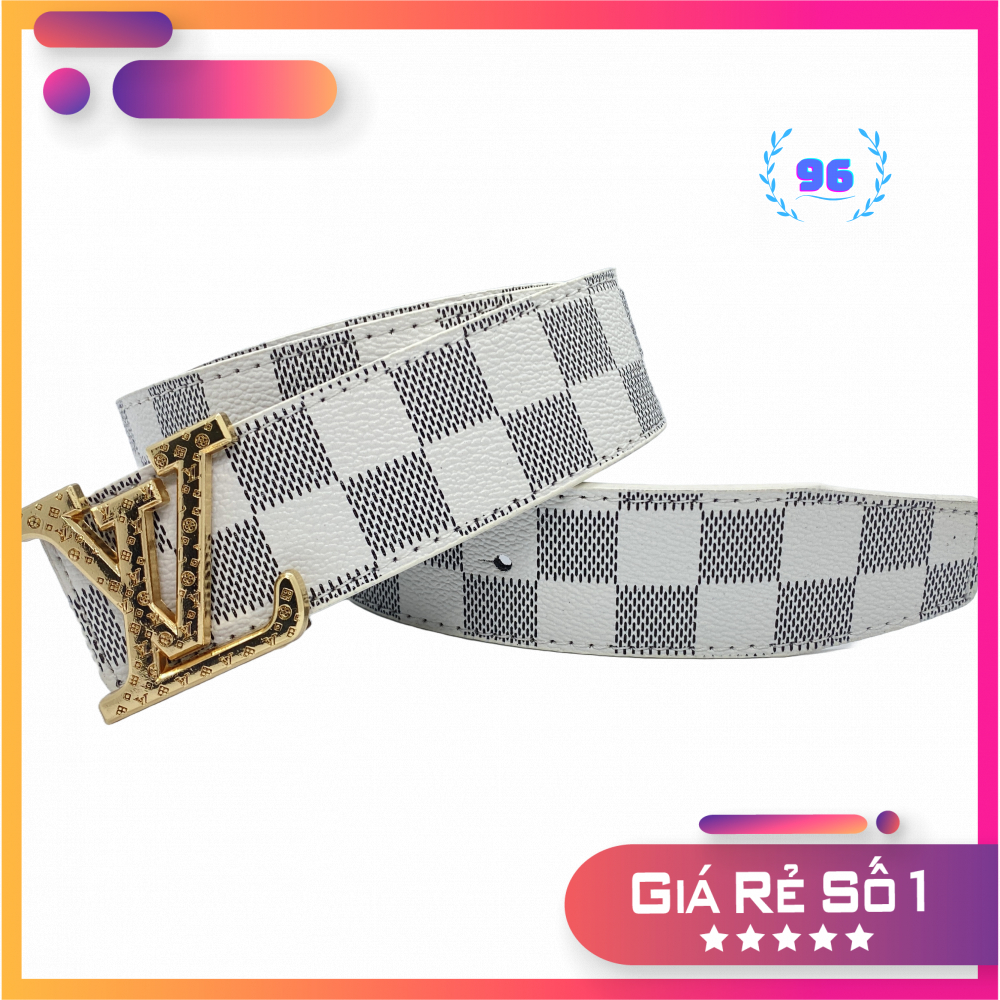 Dây thắt lưng nam LV, dây nịt nam LV, mặt kim loại nguyên khối trẻ trung thời trang TLLVS17