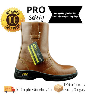 Ủng da bảo hộ dh nâu vàng chống va đập chống cháy