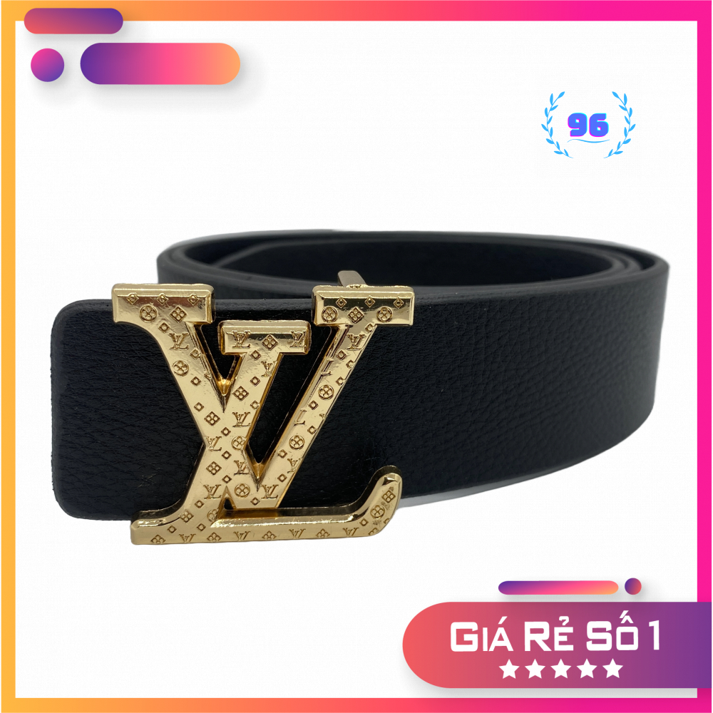 Dây thắt lưng nam LV, dây nịt nam LV, mặt kim loại nguyên khối trẻ trung thời trang TLLVS17