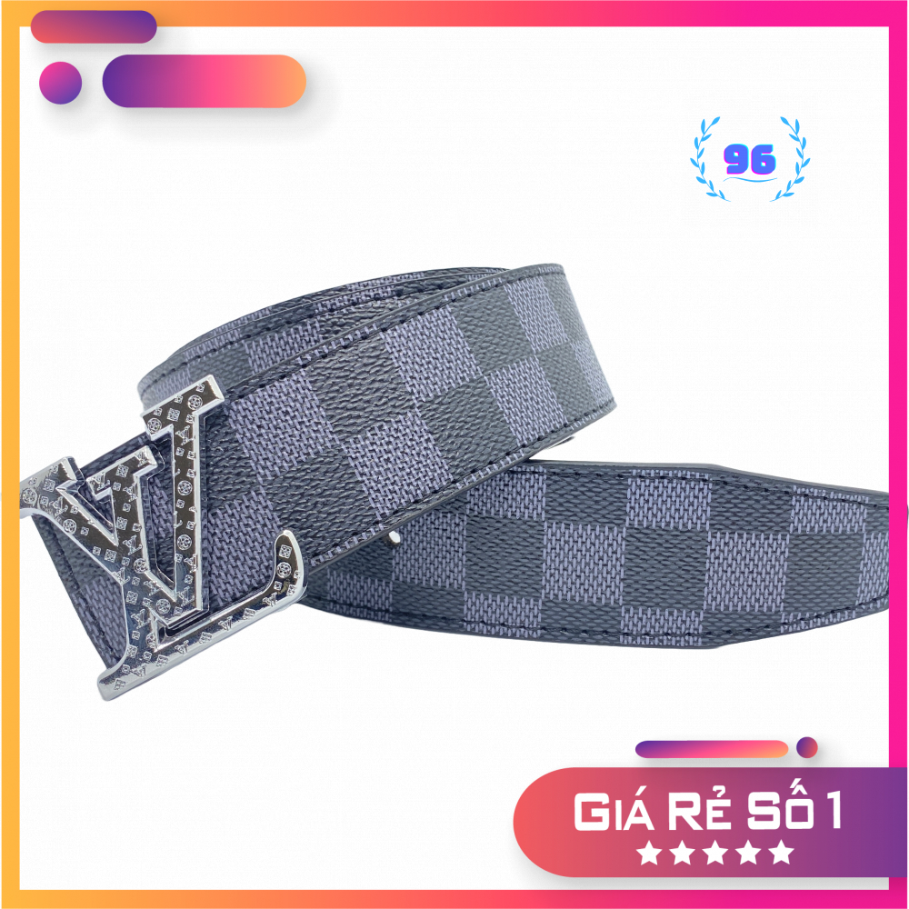 Dây thắt lưng nam LV, dây nịt nam LV, mặt kim loại nguyên khối trẻ trung thời trang TLLVS17