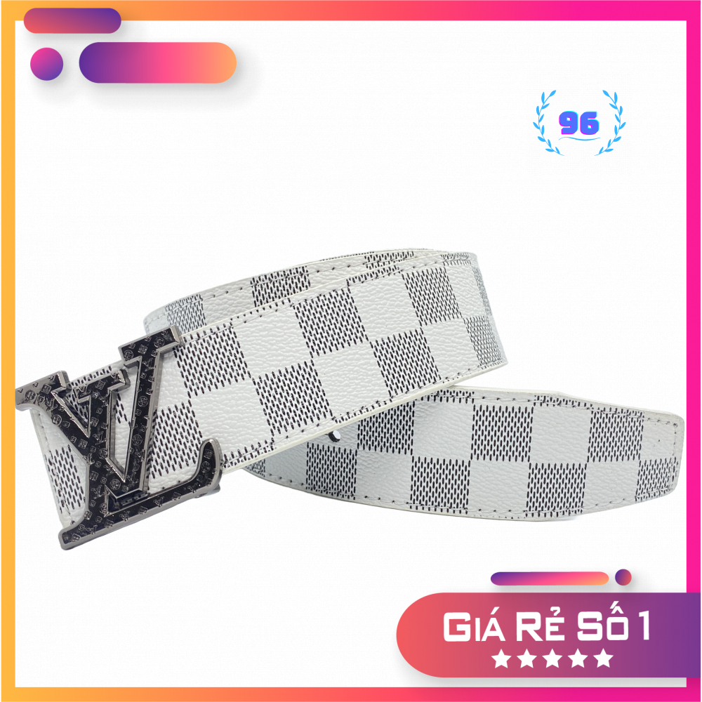 Dây thắt lưng nam LV, dây nịt nam LV, mặt kim loại nguyên khối trẻ trung thời trang TLLVS17