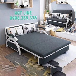 Sofa Giường gấp gọn thông minh, Giường Sofa đa năng, Giường Gấp Kiêm Ghế sofa Phong Cách Hàn Quốc, tặng kèm 2 gối ôm.