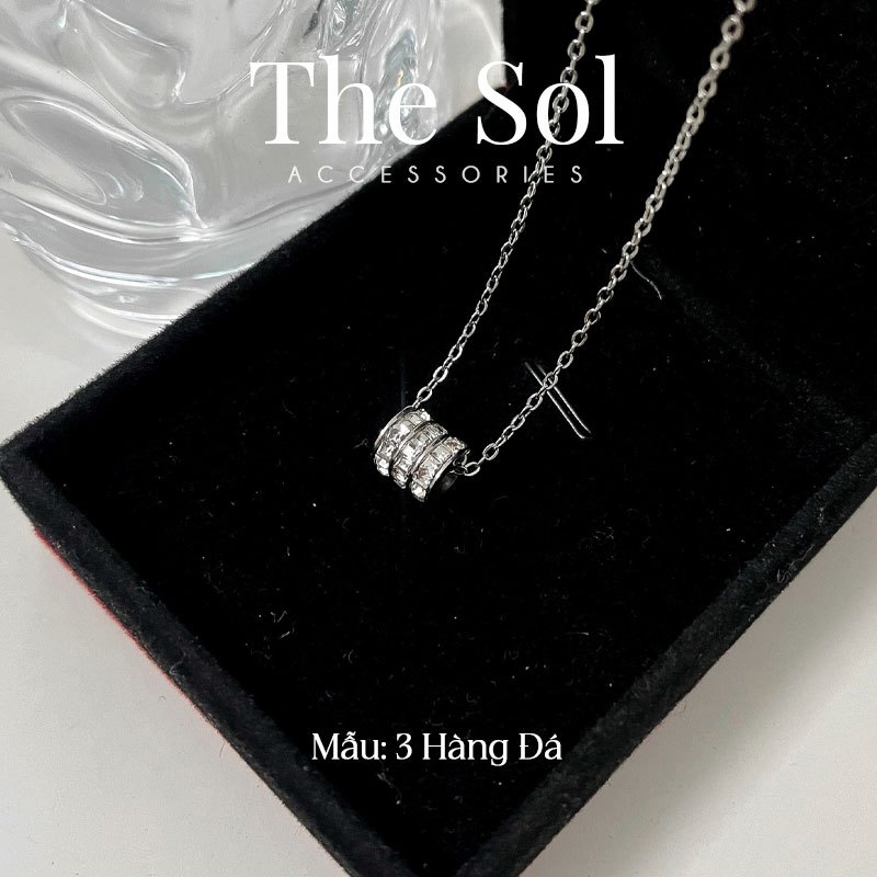 Vòng Cổ/Dây Chuyền Thép Titan Đính Đá Lấp Lánh thesol.accessories
