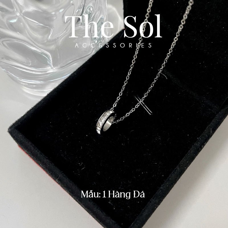 Vòng Cổ/Dây Chuyền Thép Titan Đính Đá Lấp Lánh thesol.accessories