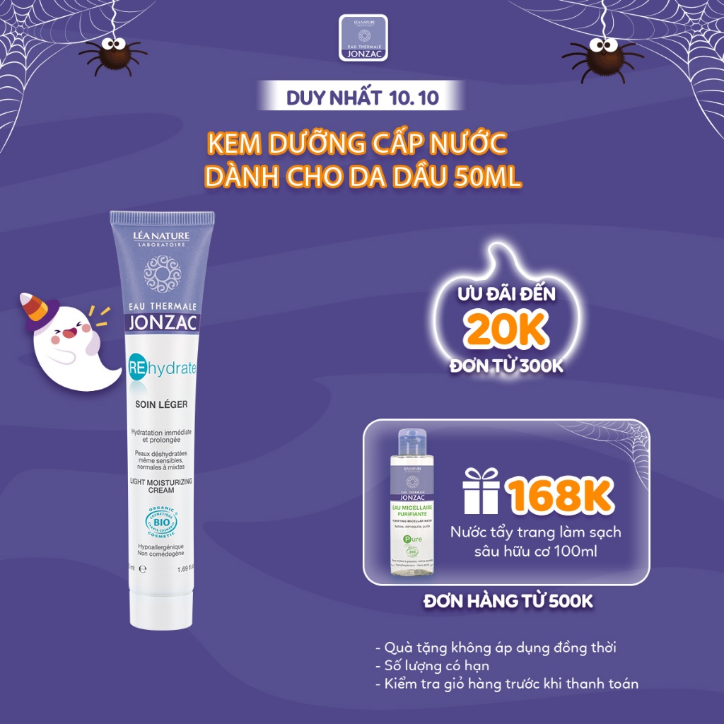 Kem Dưỡng Cấp Nước Dành Cho Da Dầu Eau Thermale Jonzac Rehydrate Light Moisturizing Cream 50ml