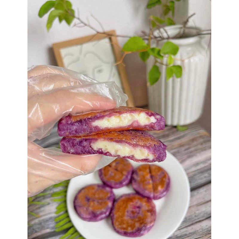 Bánh khoai tím cốt dừa phô mai ăn vặt set 10 cái
