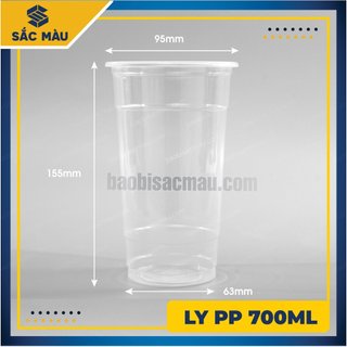 Sỉ 50 cốc nhựa/ ly nhựa PP 700ml kèm nắp