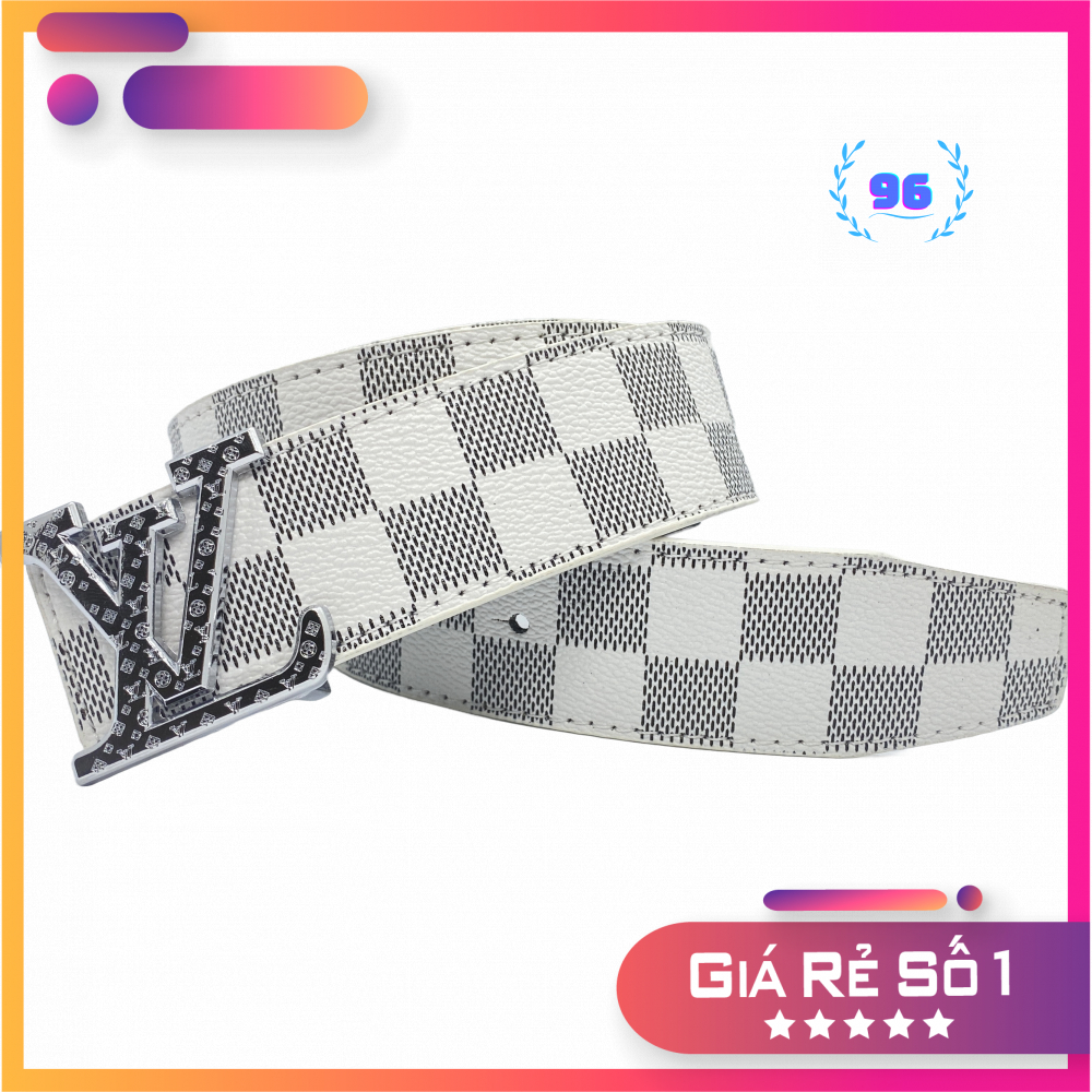Dây thắt lưng nam LV, dây nịch nam LV mặt kim loại nguyên khối trẻ trung thời trang TLLVS18