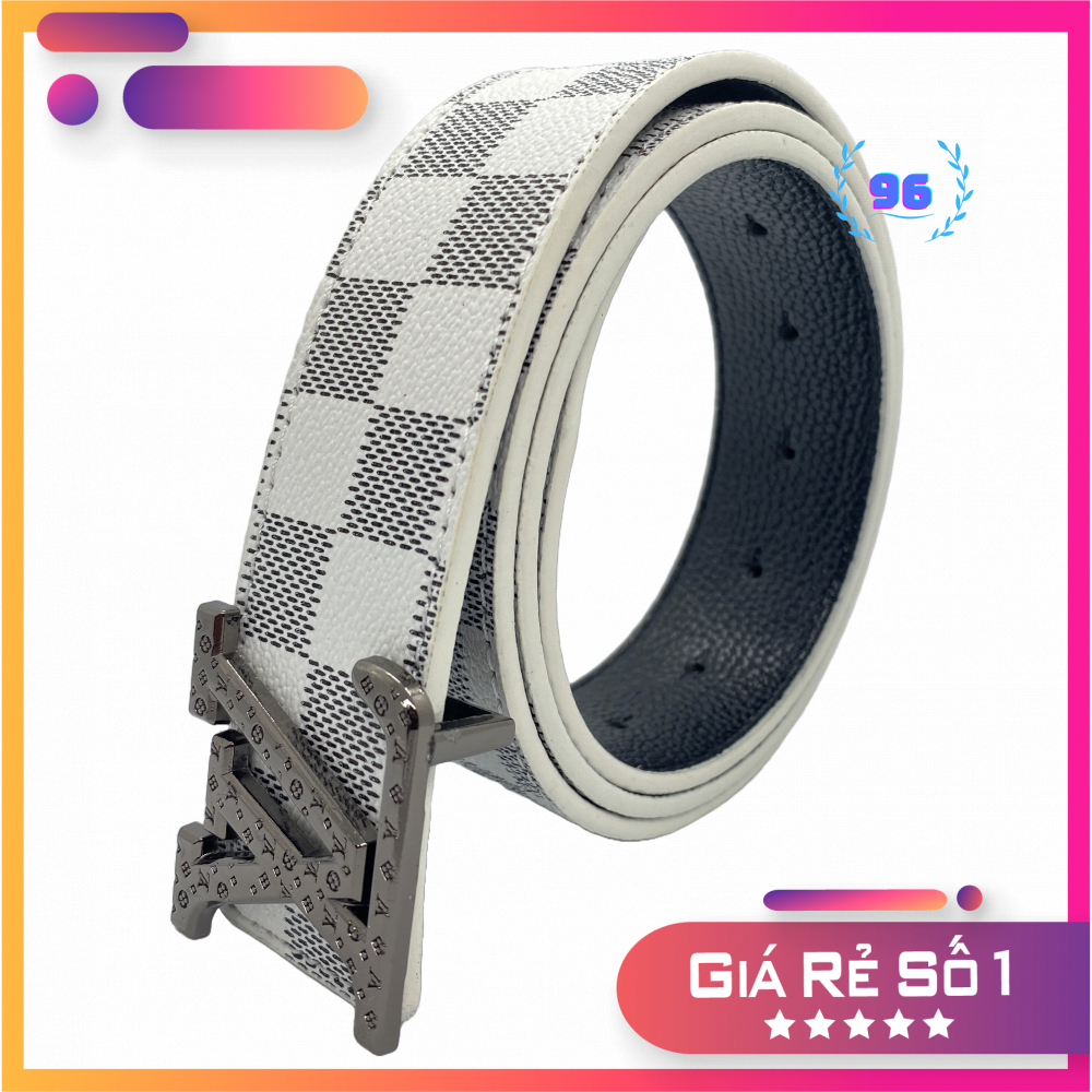 Dây thắt lưng nam LV, dây nịch nam LV mặt kim loại nguyên khối trẻ trung thời trang TLLVS18