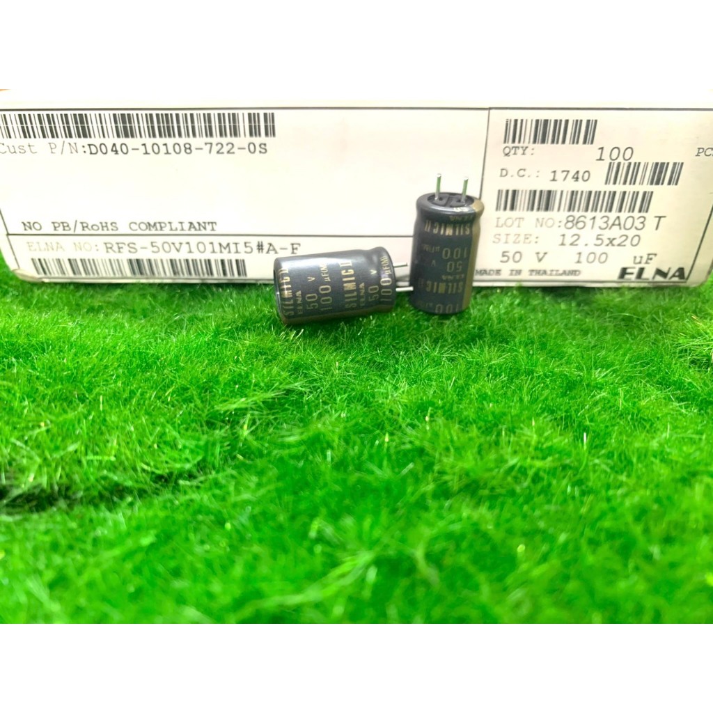 TỤ ELNA SILMIC II 50V 100UF , 50V100UF , 100UF50V , 100UF 50V