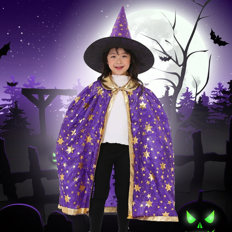 Bộ áo choàng phù thủy kèm mũ thích hợp cho lễ hội hóa trang Hallowen và biểu diễn | Bảo An shop
