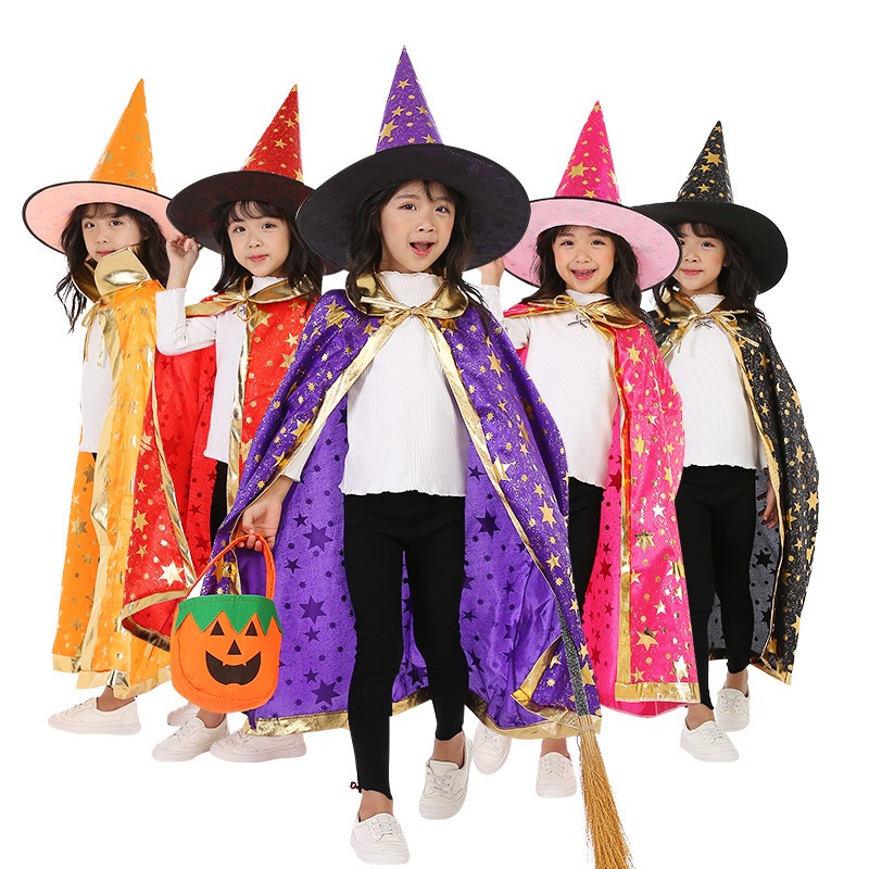 Bộ áo choàng phù thủy kèm mũ thích hợp cho lễ hội hóa trang Hallowen và biểu diễn | Bảo An shop