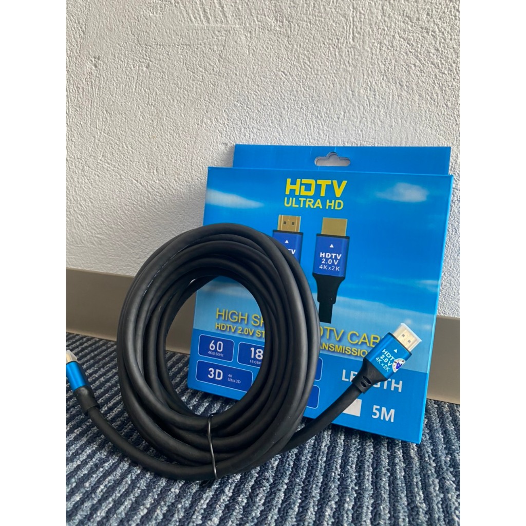 Dây Cáp HDMI 5M HDTV Ultra HD 2160P- 4K cao cấp có 2 đầu mạ vàng cho hình ảnh âm thanh tốt sắc nét