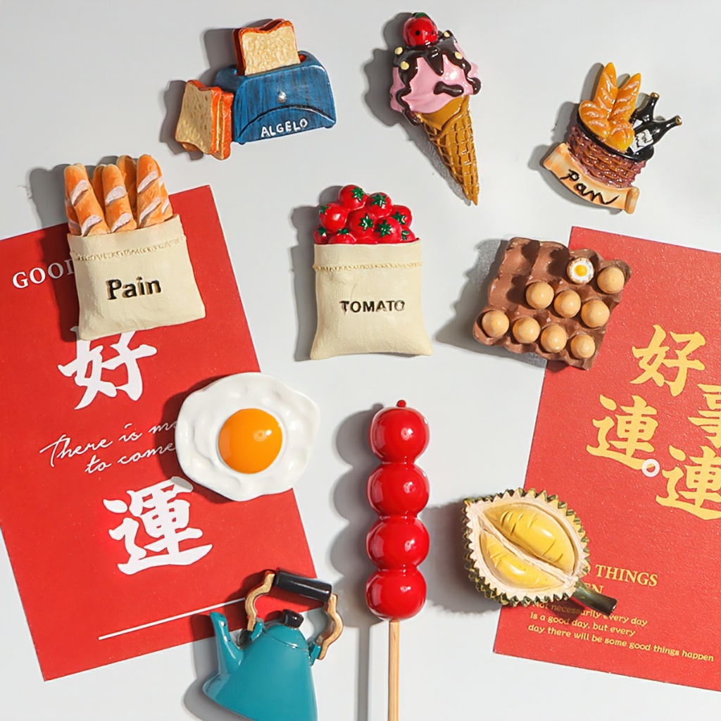 Nam châm hít dán dính tủ lạnh trang trí hình ảnh phong cách phụ kiện bếp Châu Âu -BeloveShop