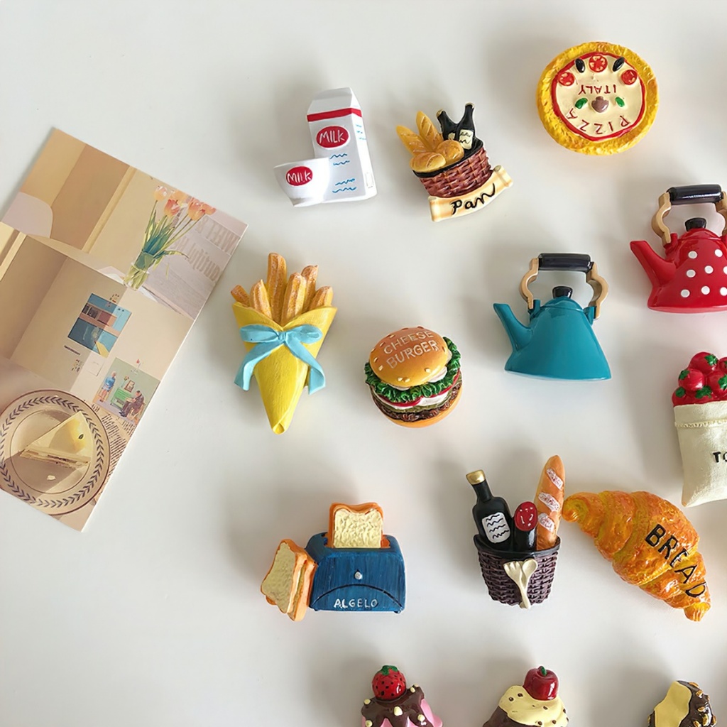 Nam châm hít dán dính tủ lạnh trang trí hình ảnh phong cách phụ kiện bếp Châu Âu -BeloveShop