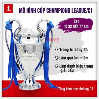 Mô hình CÚP C1 CHAMPIONS LEAGUE trao giải bóng đá, decor, sưu tầm cúp