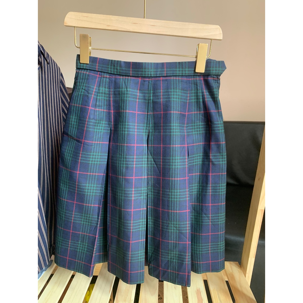 Váy xếp li caro vải kaki School Suits