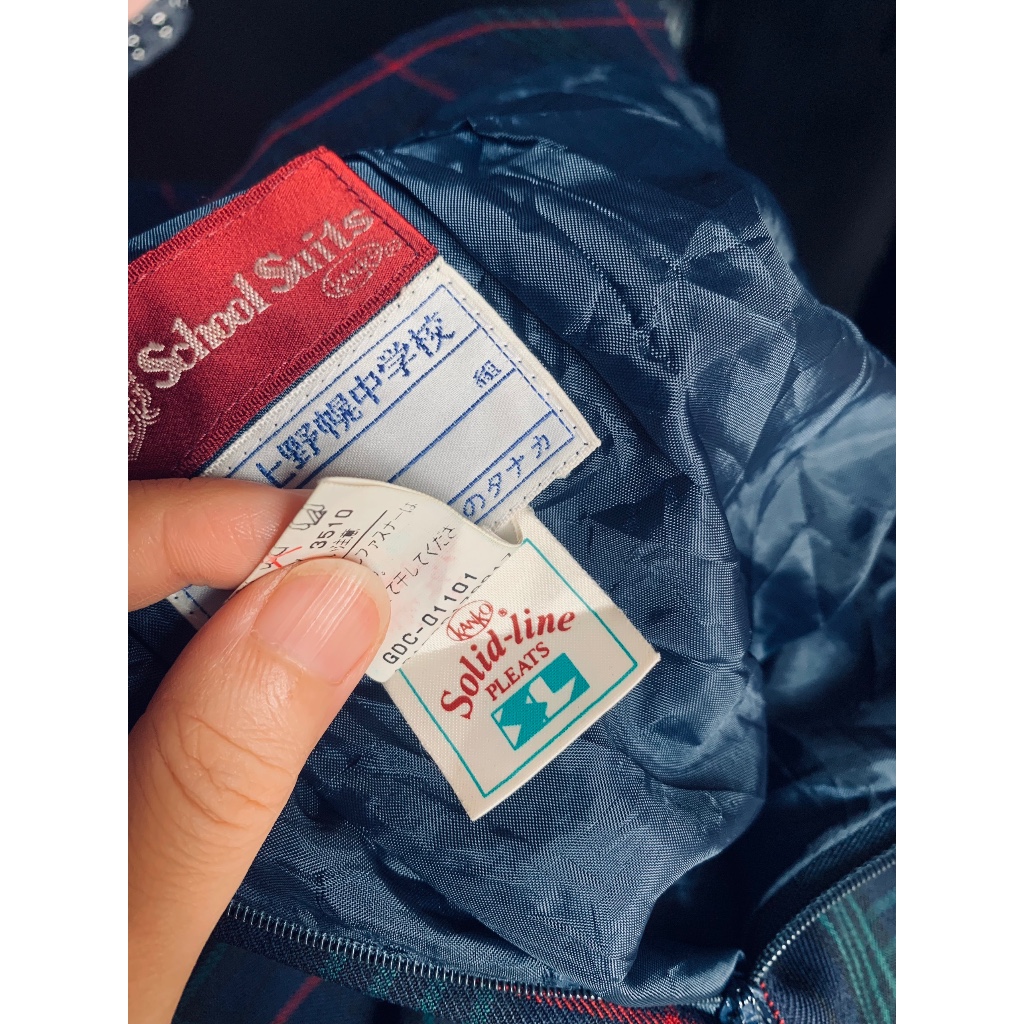Váy xếp li caro vải kaki School Suits