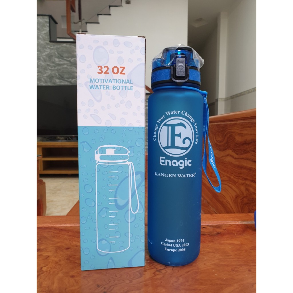 Bình Đựng Nước Ion Kiềm Dung Tích 1000ml (BPA FREE) - Màu XANH DƯƠNG