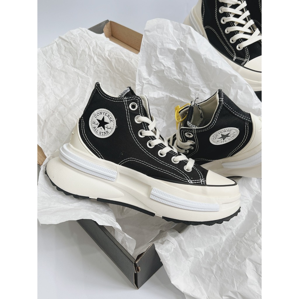 Giày Sneaker Convers RunStar Legacy CX Black White , Giày Thể Thao Nam Nữ CV Cao Cổ Màu Đen Trắng Mới SC Full Pk