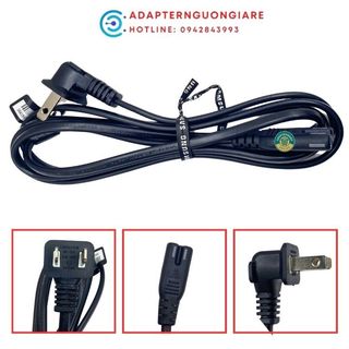 Dây nguồn số 8 dài 1.5m Samsung xịn đầu bẻ góc , dây nguồn laptop 2 lỗ