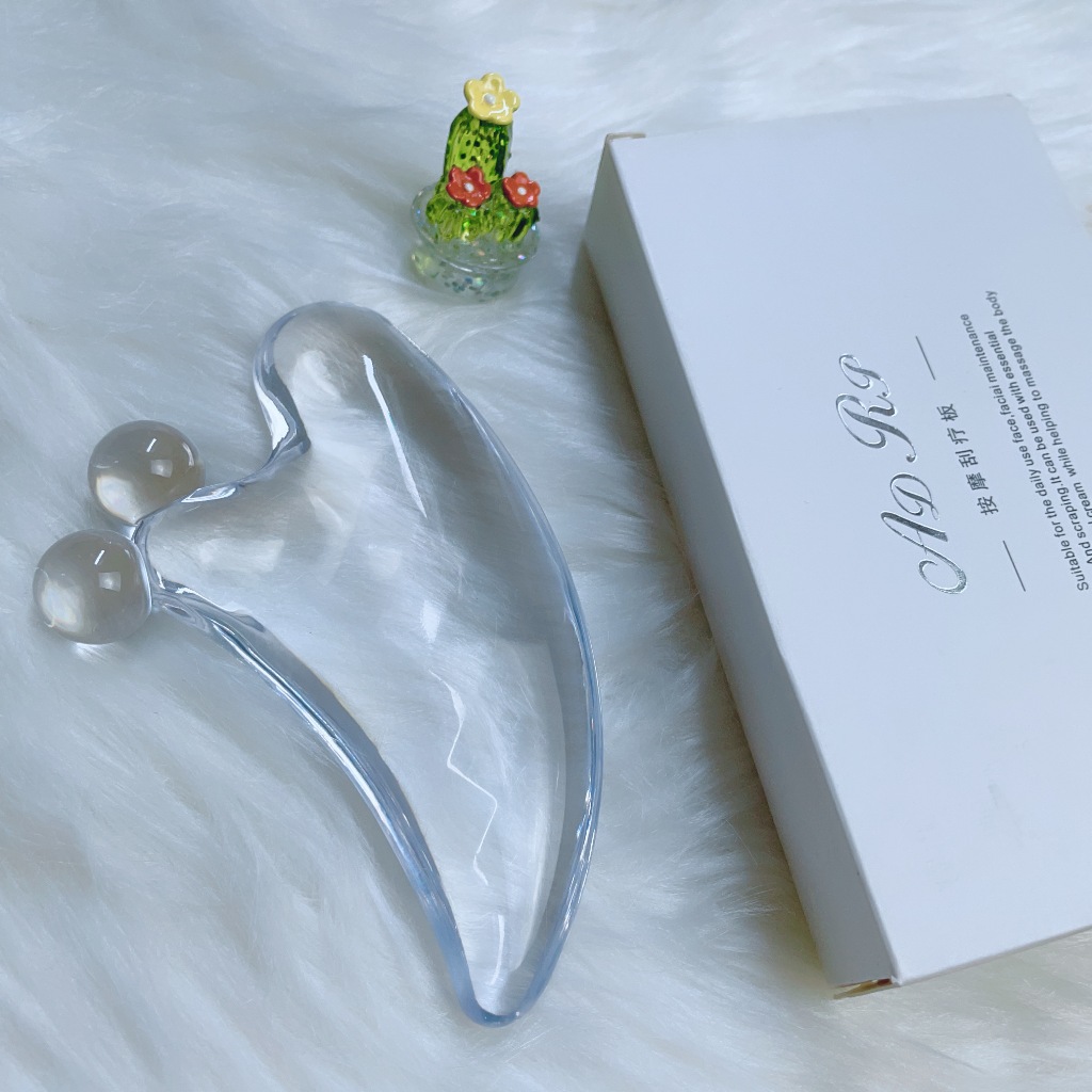 Đá Massage Mặt Guasha Trong Suốt