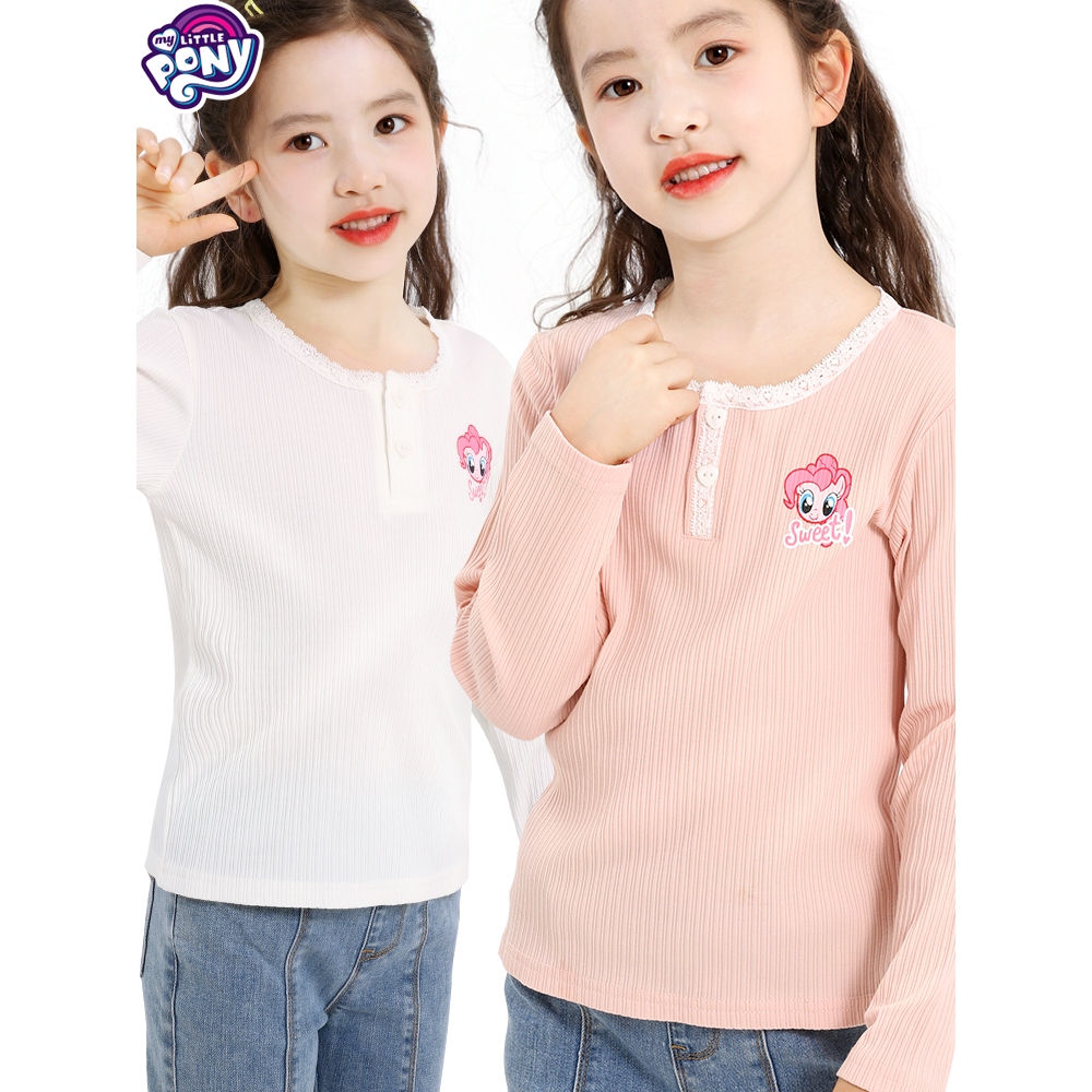 Áo thu đông cho bé gái tay dài cổ cao chất dày ấm vải đũa thêu hình hoạt hình cho bé từ 9 đến 20 kg lovekid97.store