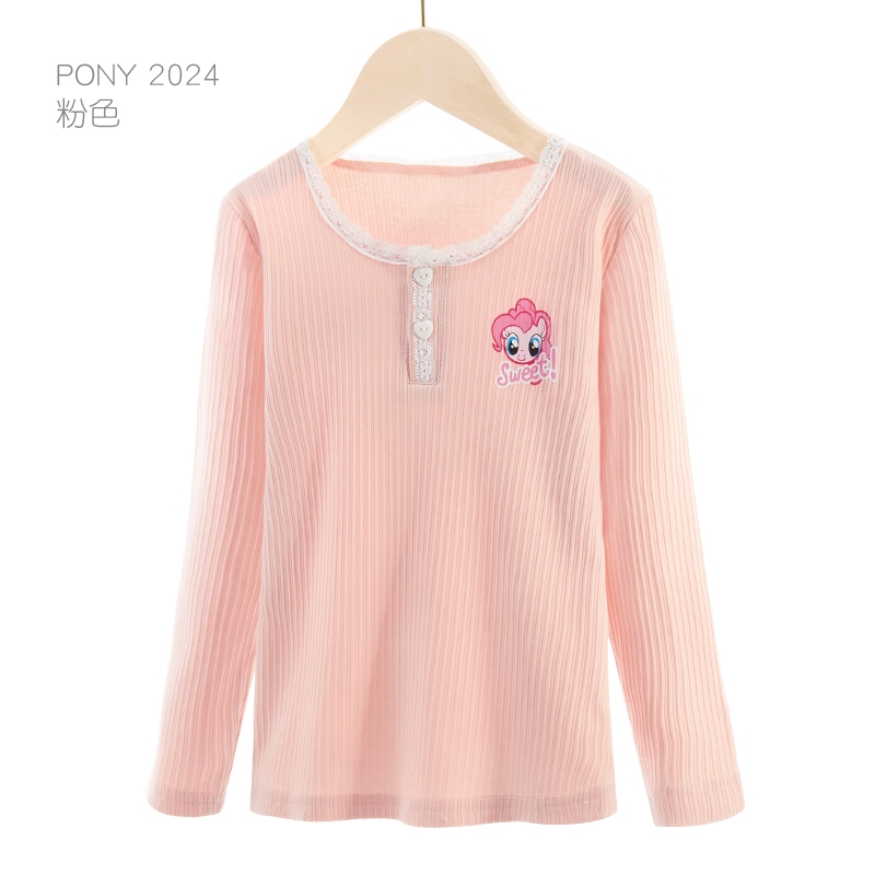 Áo thu đông cho bé gái tay dài cổ cao chất dày ấm vải đũa thêu hình hoạt hình cho bé từ 9 đến 20 kg lovekid97.store