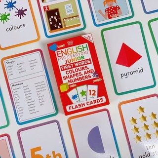 Fash card học TA về hình dạng, màu sắc và số English for Everyone Junior First Words Colours, Shapes, and Numbers Flash