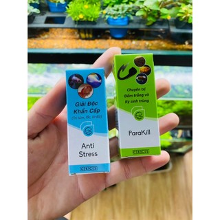 Anti stress và parakill đưỡng cá ,chữa bệnh lờ đờ ‘túm góc ,túm lắc , đặc trị nấm đốm trắng
