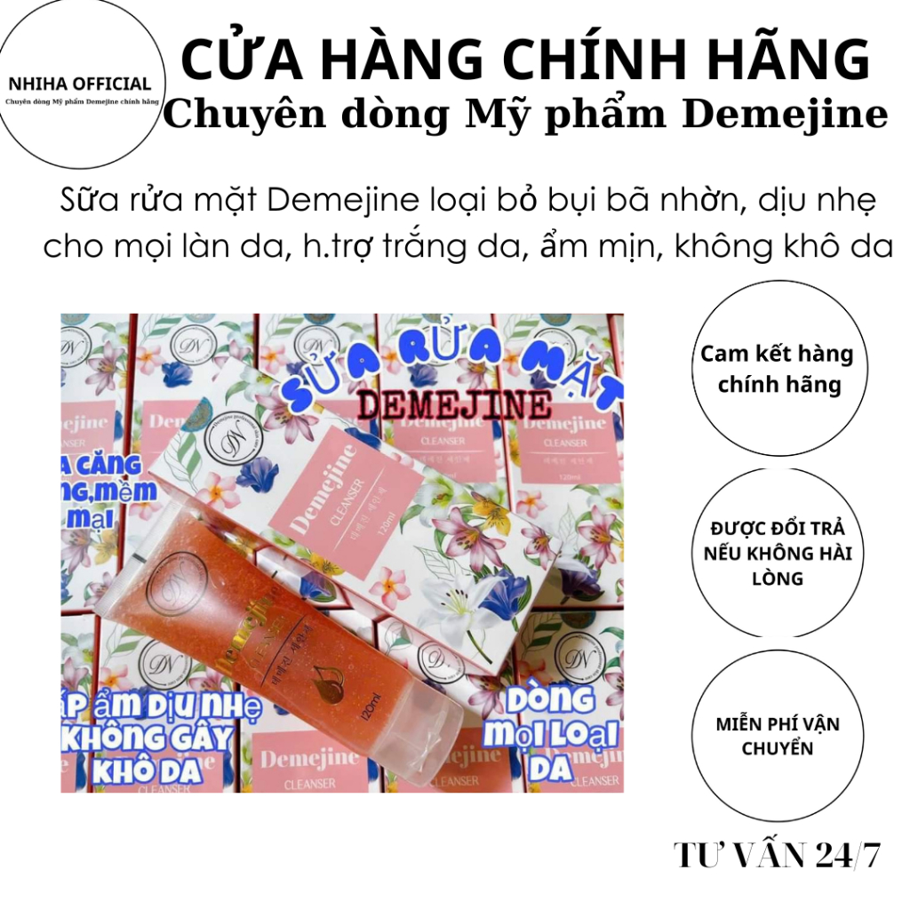 Sữa rửa mặt dành cho da nhạy cảm Demejine Hàn Quốc 120ml - Hàng chính hãng