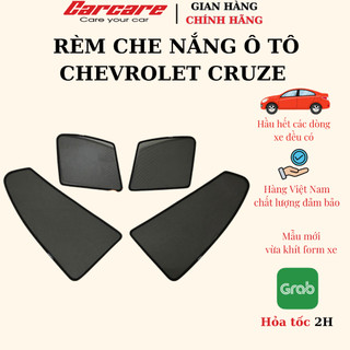 Rèm che nắng theo xe Chevrolet Cruze - Bộ 4 tấm đỡ bằng chân đế bằng nhựa Carcare