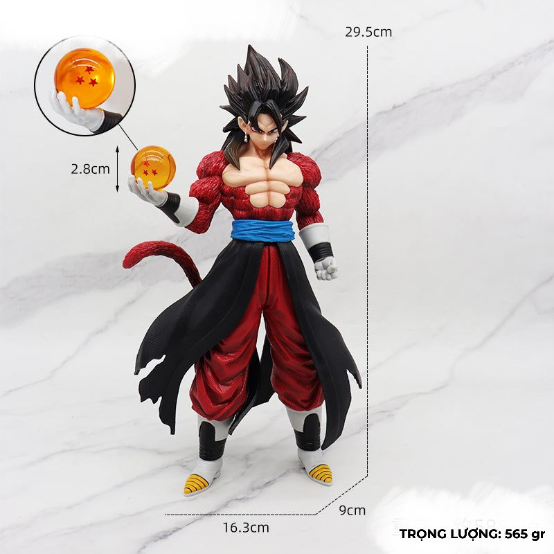 Mô hình lớn Vegeto Super Saiyan 4 Figurine Vegeto cầm ngọc rồng Anime Dragon Ball trong 7 viên ngọc rồng