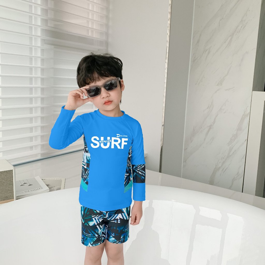 Bộ đồ bơi CAO CẤP cho bé trai và bé gái áo dài tay đi biển mã DP51 hãng DOLLAR KIDS