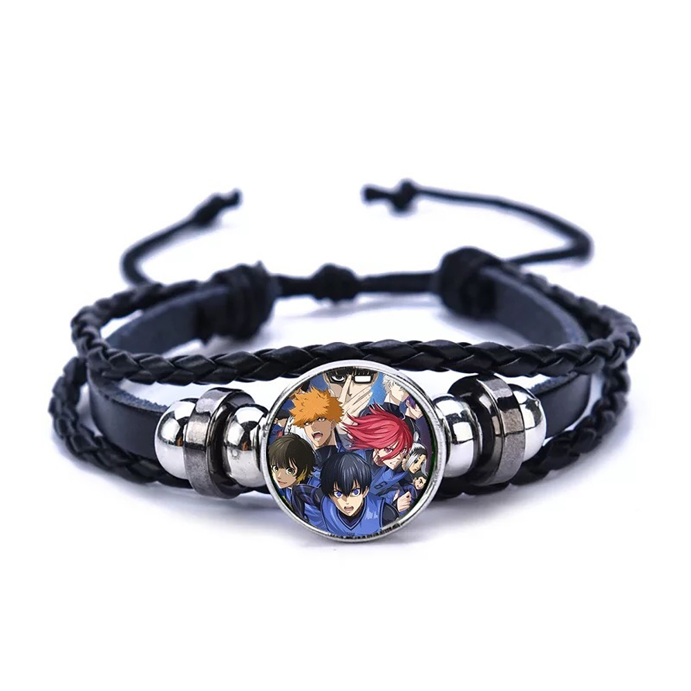 Vòng tay da lộn BLUE LOCK ver HÀNH ĐỘNG in hình game anime chibi phụ kiện thời trang xinh xắn