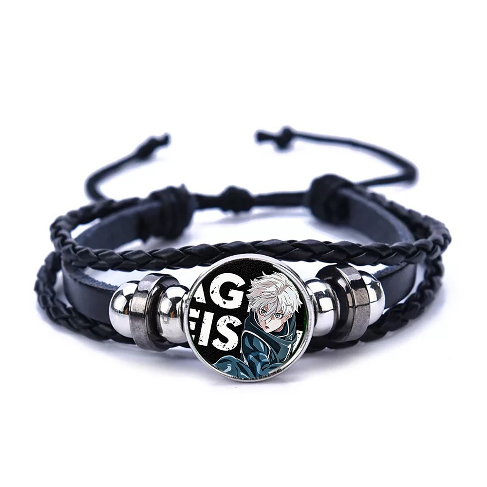 Vòng tay da lộn BLUE LOCK ver HÀNH ĐỘNG in hình game anime chibi phụ kiện thời trang xinh xắn