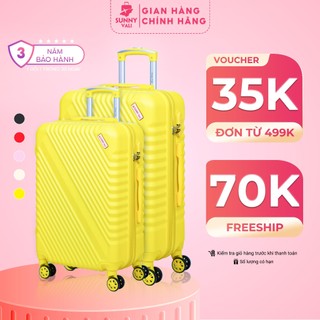 COMBO Vali Sunny SV05 Size 20 inch và Size 24 inch chất liệu Nhựa ABS bền đẹp