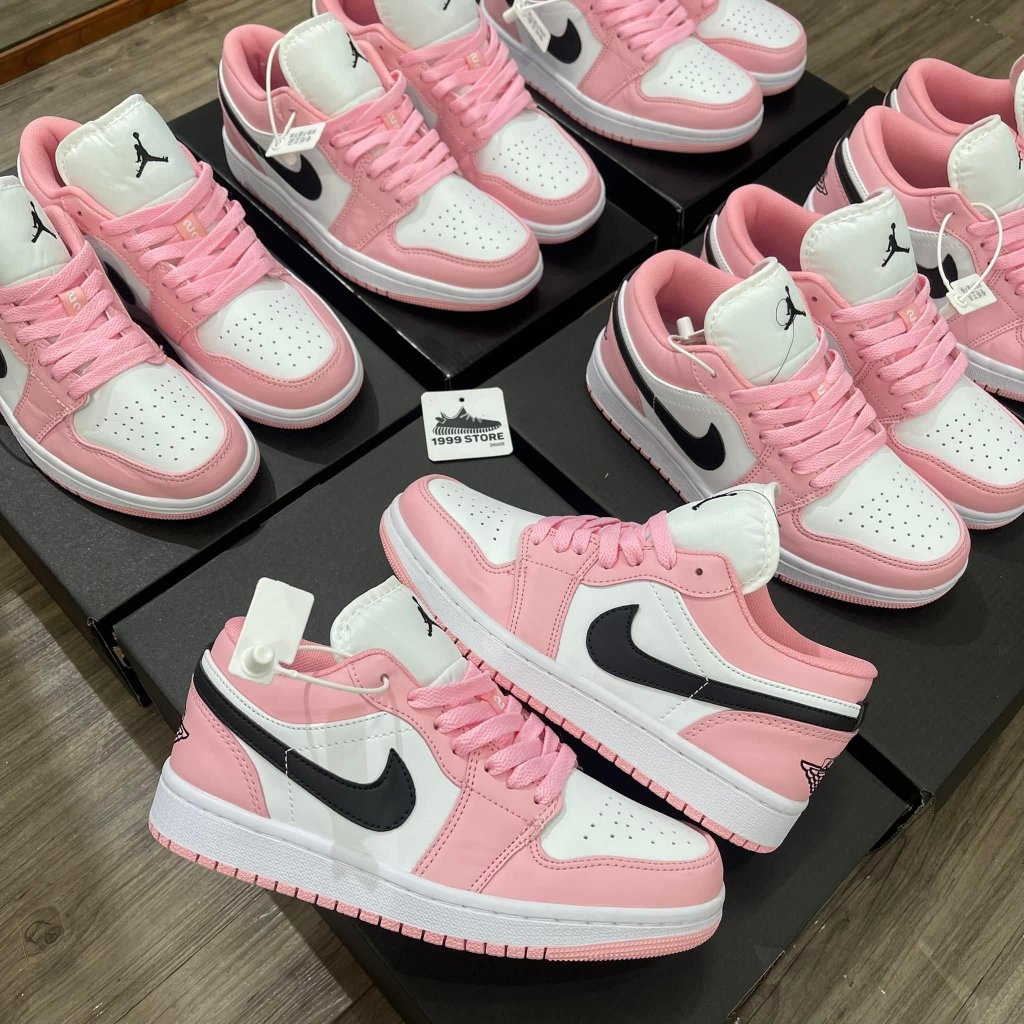 Giày Jordan Hồng cổ cao thấp Nam Nữ, Giày JD Nike_Jordan Sneaker Hàng Cao Cấp