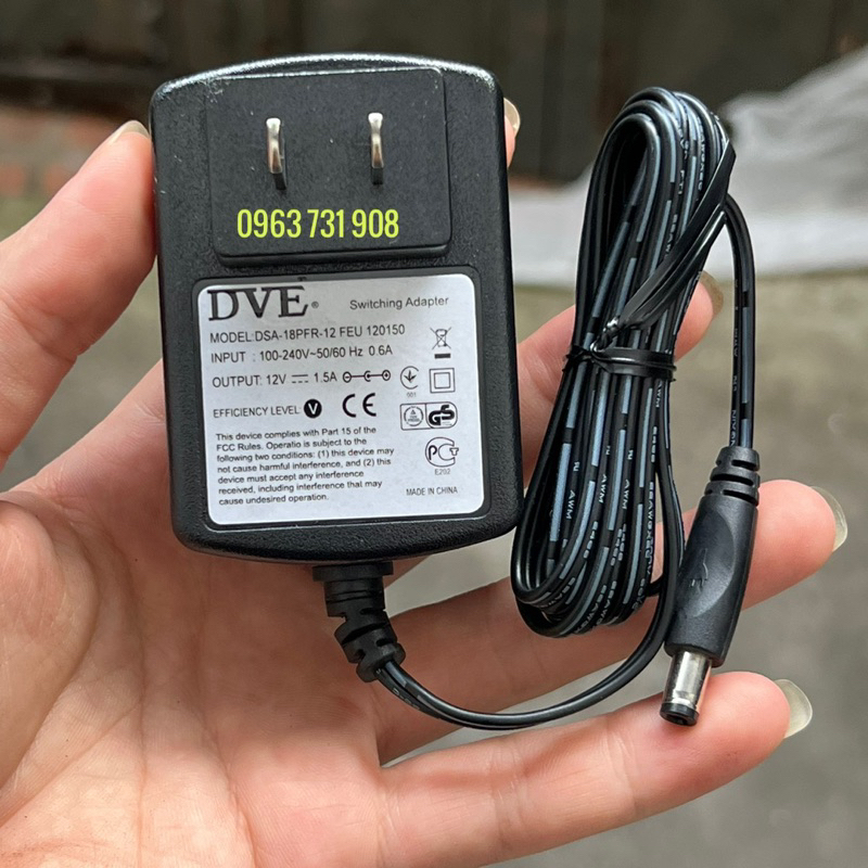 Adapter nguồn DVE 12V 1.5A dùng cho camera ,wifi