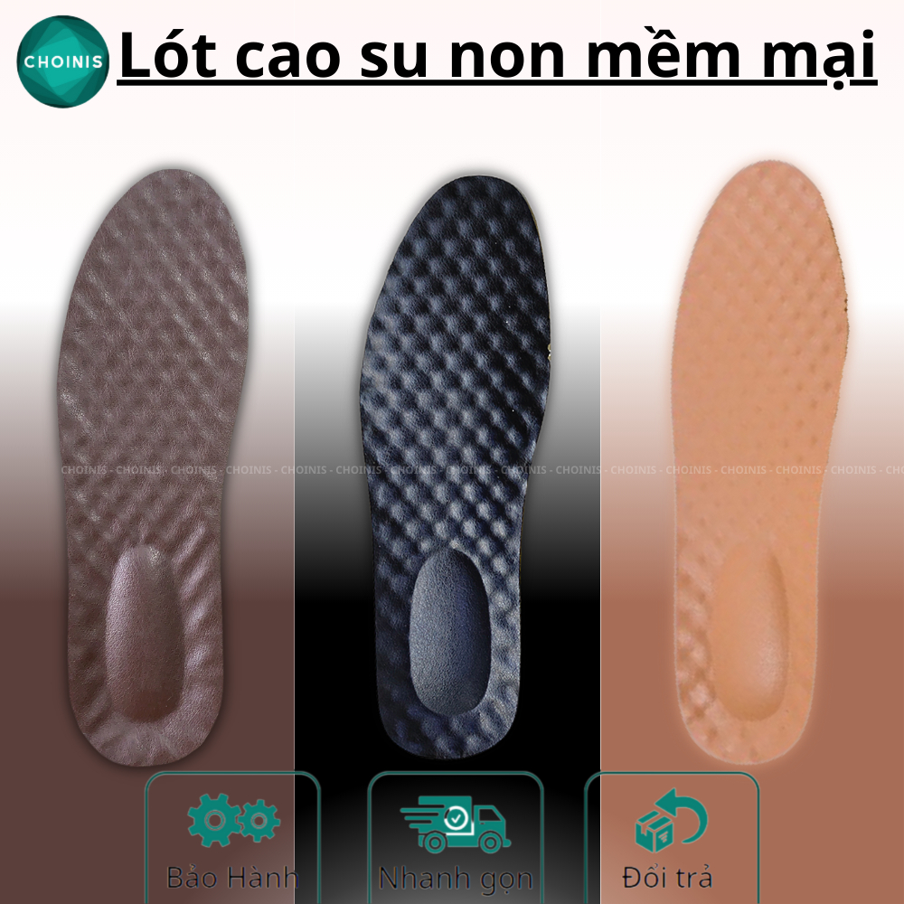 Lót cao su non siêu mềm đàn hồi thấm hút mồ hôi 3 màu nâu, đen ,nâu cà phê