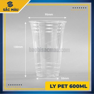 Sỉ 50 cốc nhựa/ ly nhựa PET 650ml kèm nắp